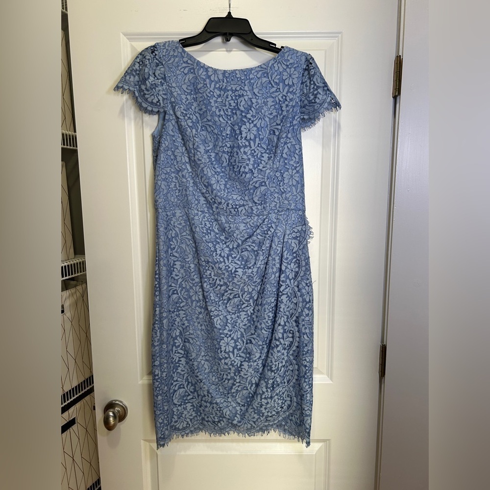 Vince Camuto Blue Ruched Sheath Dress